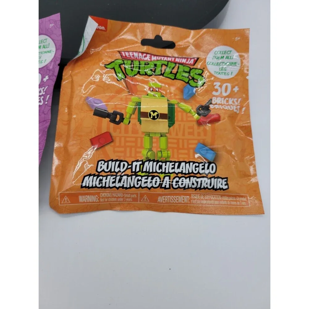 TMNT Build-It Series 2 Pack Minifigure Set Nickelodeon Just Play Donatello Miche